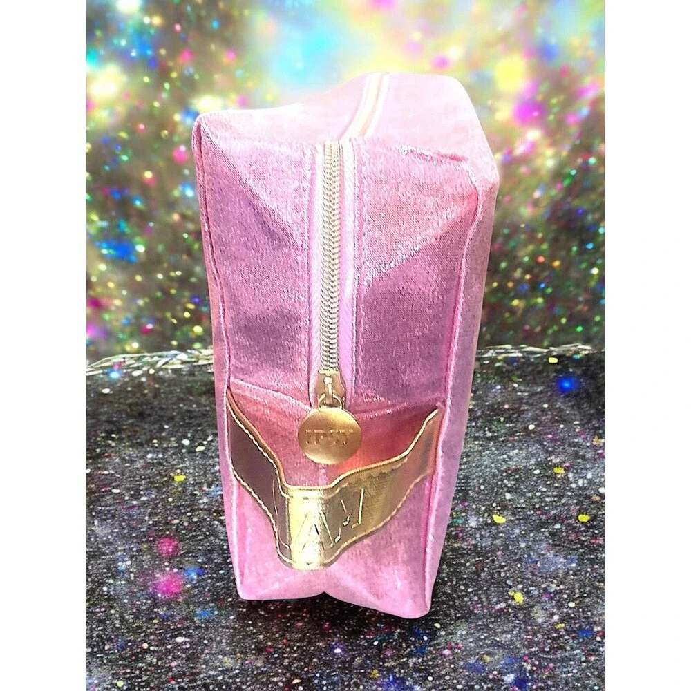 IPSY Bag 8.5” X 6” X 3” Iridescent Pink With Zipper. New Without Box